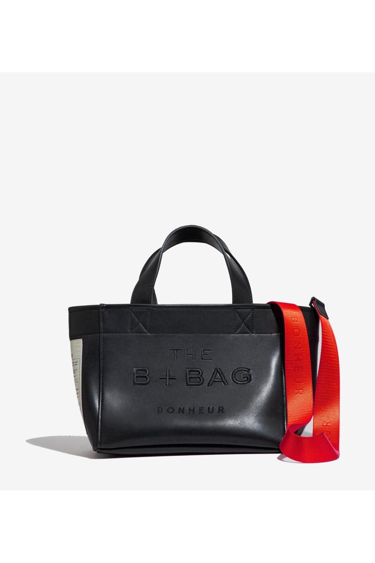 Bonheur Vegan Leather Black Phantom Small Tote Bag