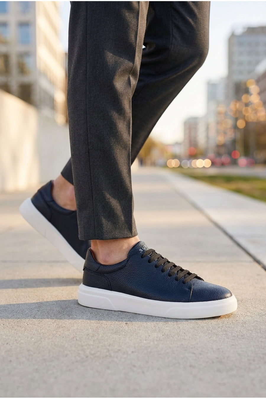 Lufian Gage Erkek Sneaker Ayakkabı Beyaz - Lacivert