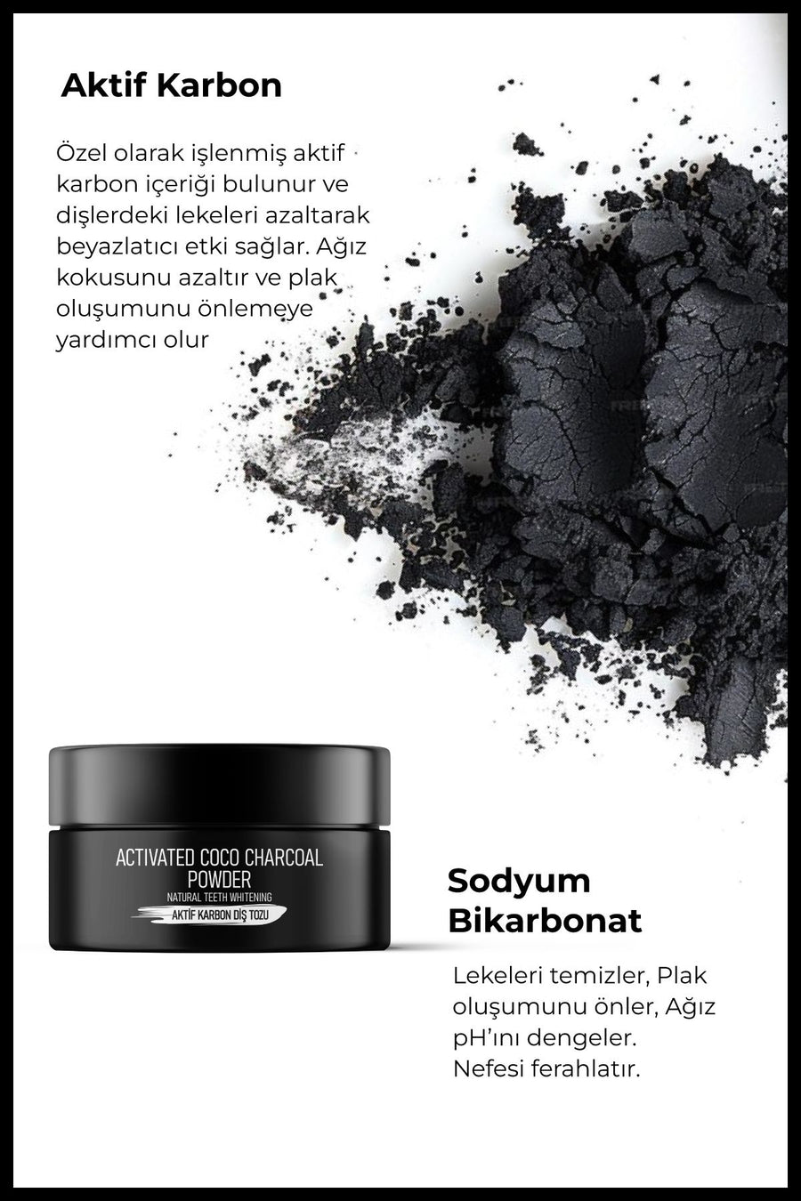 RCOSMETİCS Aktif Karbon Diş Temizleme Tozu
