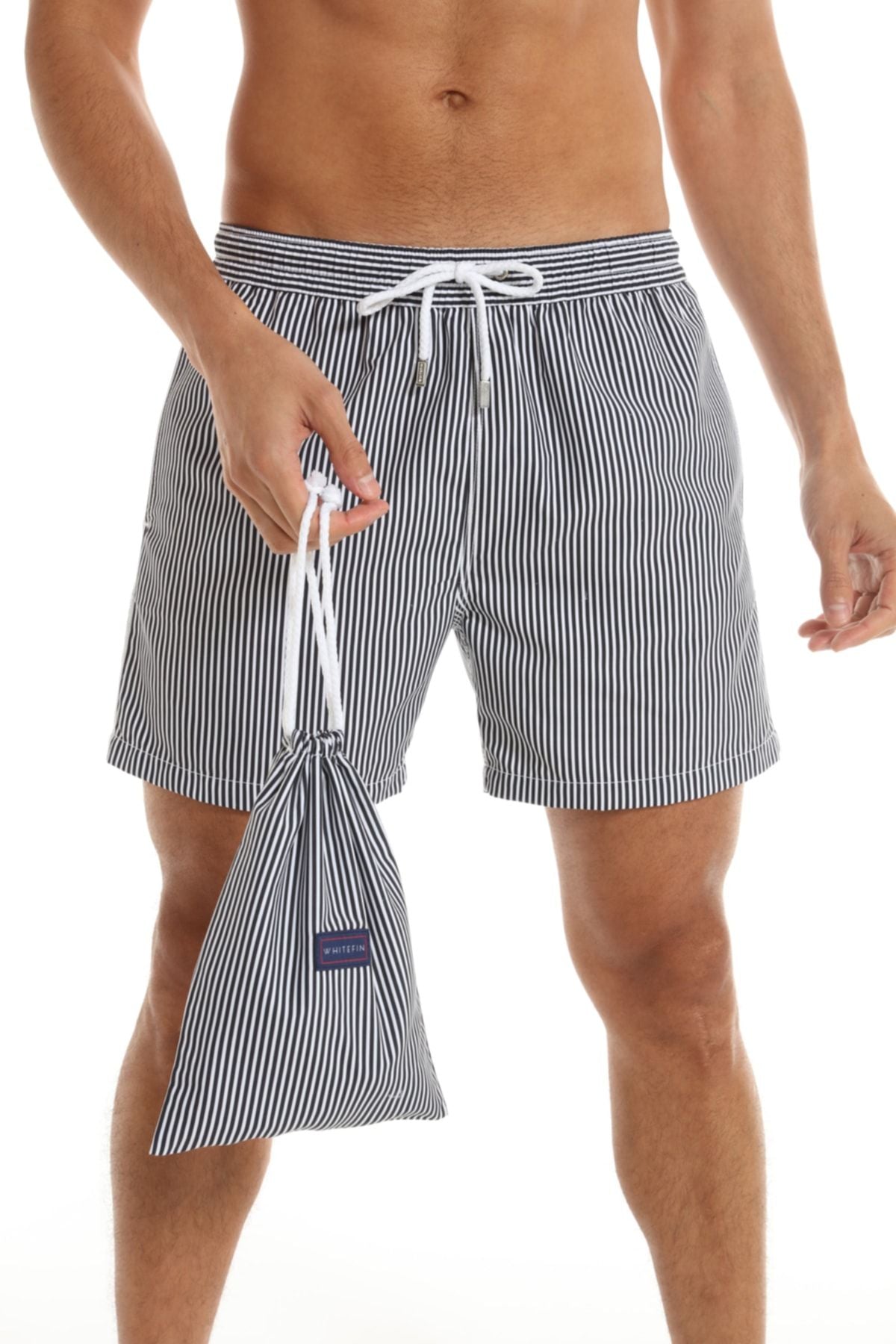 Whitefin Dark Stripes Deniz Şortu - Görsel 3