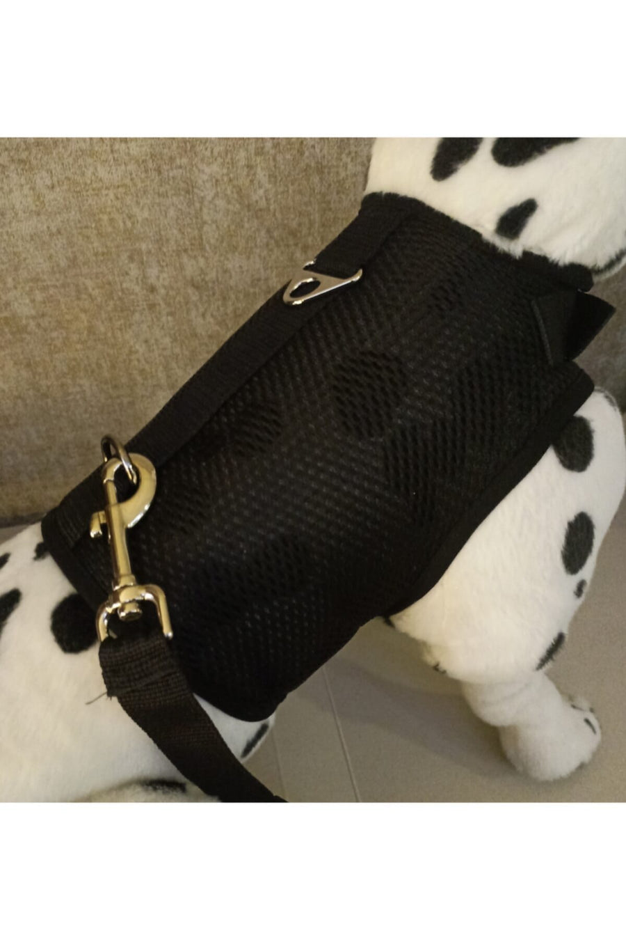 Minikpatilerpet Kaçış Önleyici Nefes Alan Kumaş Kedi Köpek Göğüs Tasması Seti Siyah