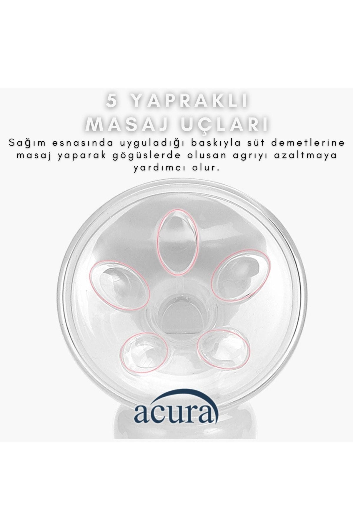 AcuraC-Masaj ve Biberon Özellikli Manuel Göğüs Pompası