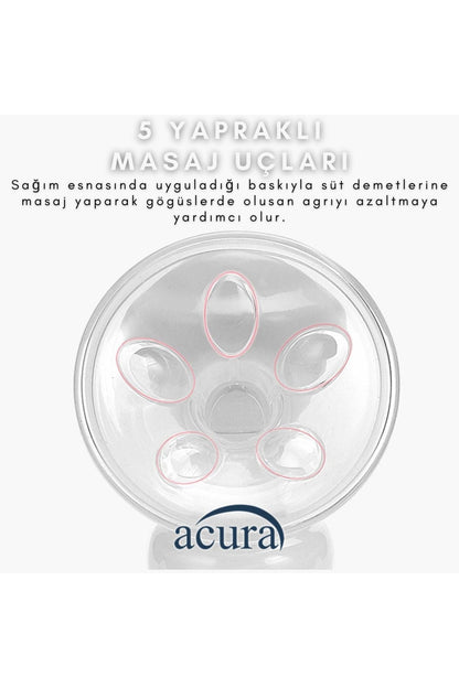 AcuraC-Masaj ve Biberon Özellikli Manuel Göğüs Pompası