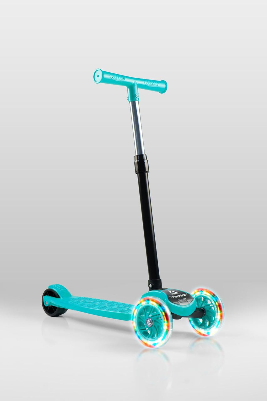 Triathlon T212-M Katlanabilir Led Işıklı Scooter / 4 Kademe Ayarlanabilir Yükseklik Ayarı (55-70cm)/ Arka Fren
